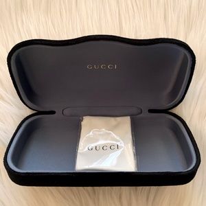 Gucci black velvet sunglasses case